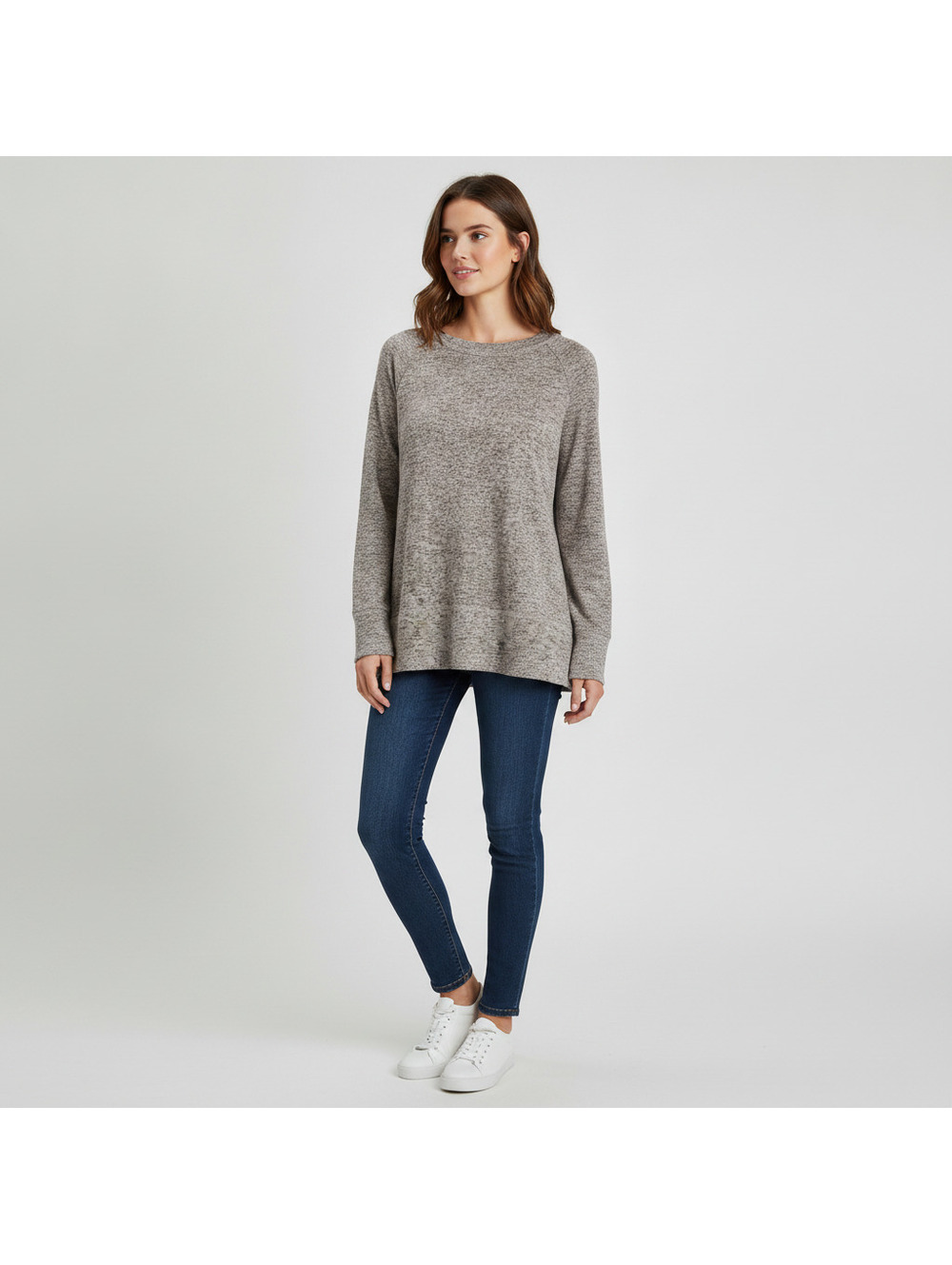 Workshop Republic Clothing Mushroom Heather Athleisure Sweater Medium